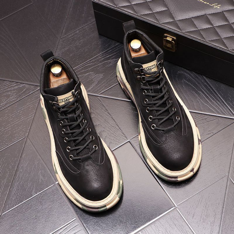 Martin High British Style Ins Mid Top Short Tooling Herbst und Winter Herrenschuhe erhöhen lässige Wüstenstiefel_voghion.com