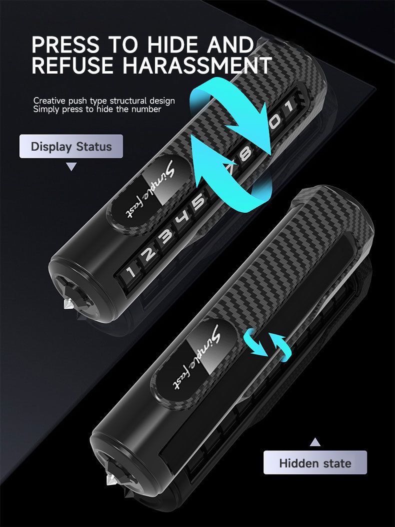 Phone Number Metal Hammer Car Multi-Function Safety Window Breaker Temporary License Plate Remover_voghion.com