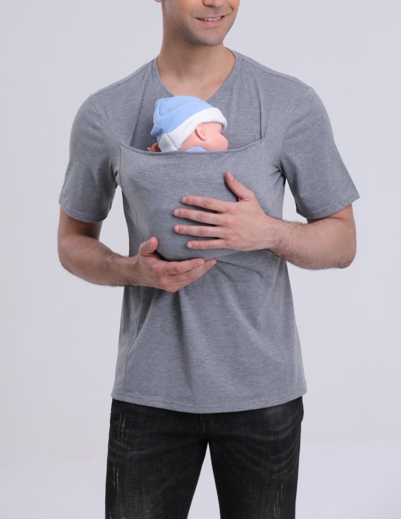 Großhandel Hohe Qualität Känguru Papa Känguru Mama Neue Multi-funktionale Kleidung Beruhigende Hemd T-shirt Unterhemd_voghion.com
