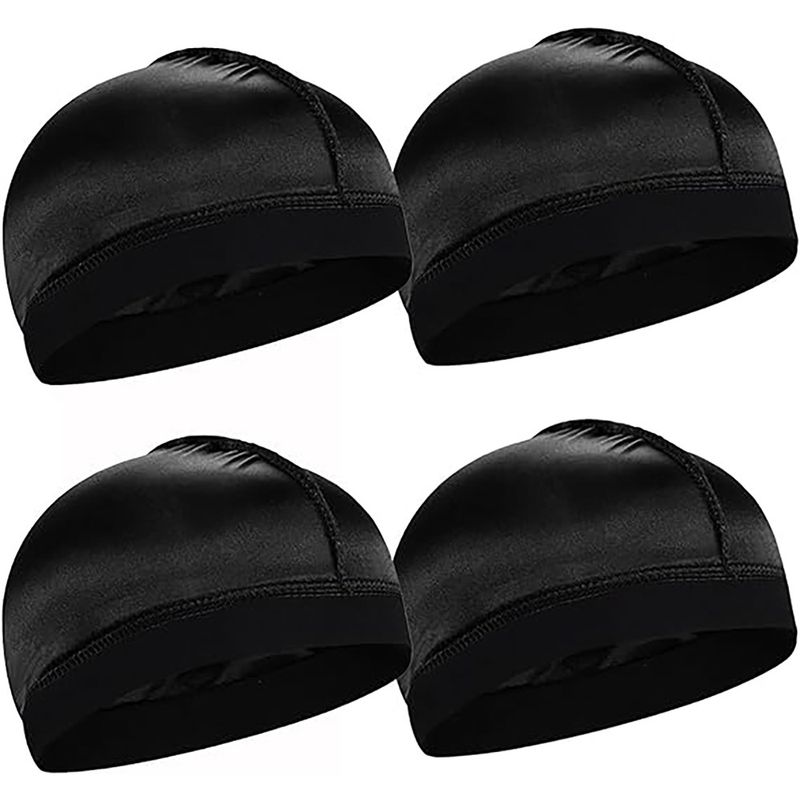 Unisex glatt silke bølgehette for menn Silkemyk Durag elastisk myk pustende silke har god komprimerbarhet_voghion.com