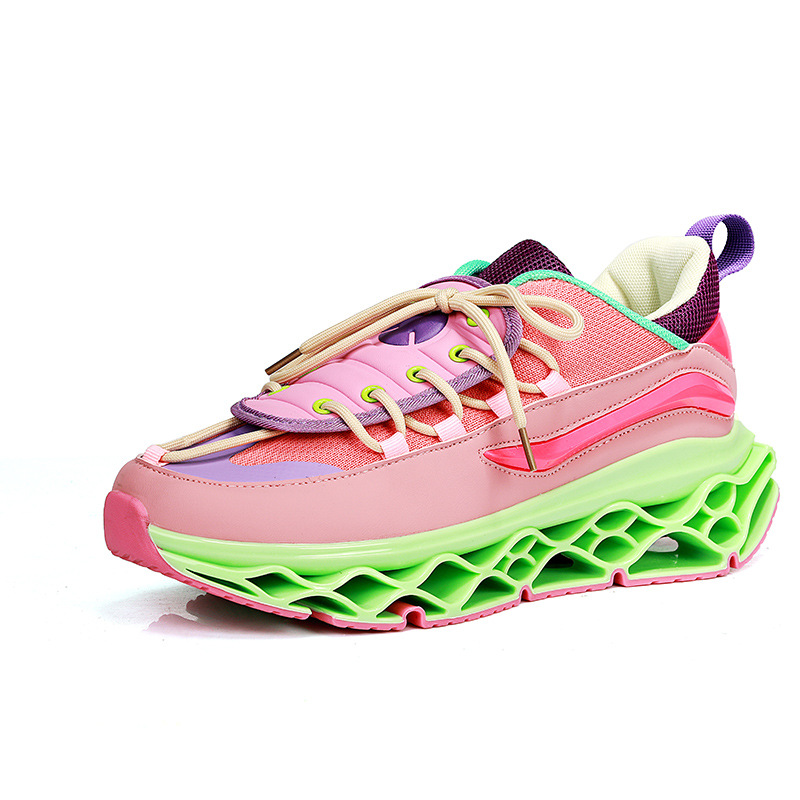 Lässige Sportschuhe mit dicken Sohlen, erhöhter Höhe und Farbblockierung, neue Jugend-Studentenlaufschuhe im Frühlingsstil, Herren_voghion.com
