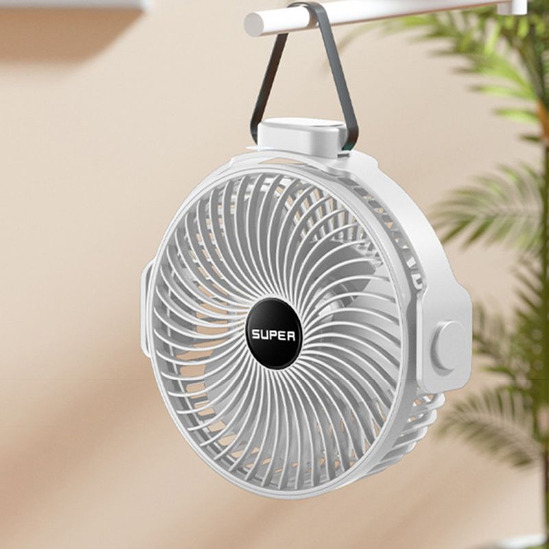 USB-aufladbarer Mini-Ventilator, 360-Grad-Drehung, 3-Gang-Deckenventilator, Tischventilator, tragbarer Hängeventilator für Campingzelt, Outdoor, Zuhause_voghion.com