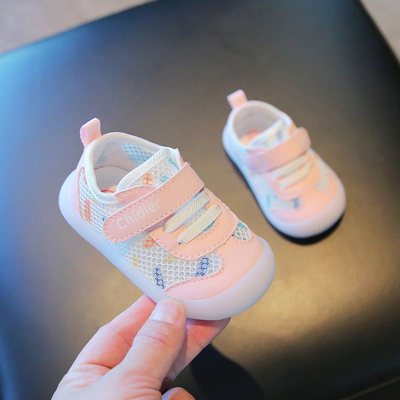 2025 New Baby Spring Autumn, Soft Soled Walking Boys And Girls Aged 1-2, Mesh White Shoes For Men_voghion.com