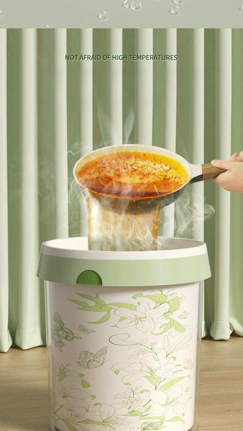 Ou Ka Si New Lily Print Fragrance Family Tear-Free Trash Fresh Scent Living Room Kitchen Thickened Handheld Bags_voghion.com