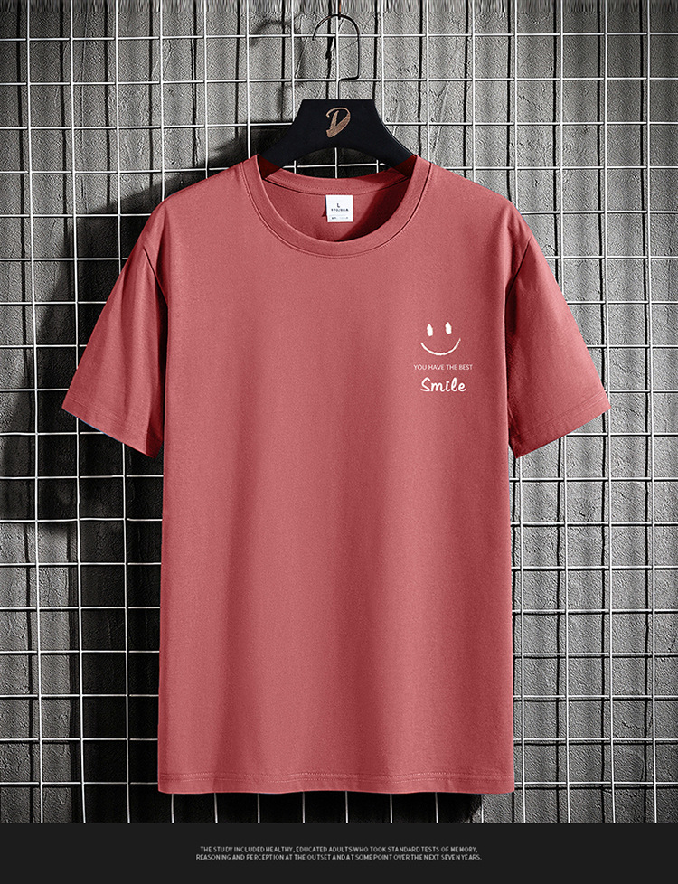 Men S Short Sleeve T Shirt Summer New Trendy Brand Half Men Bottom Loose Round Neck Hong Kong Style Top Clothes Cotton_voghion.com