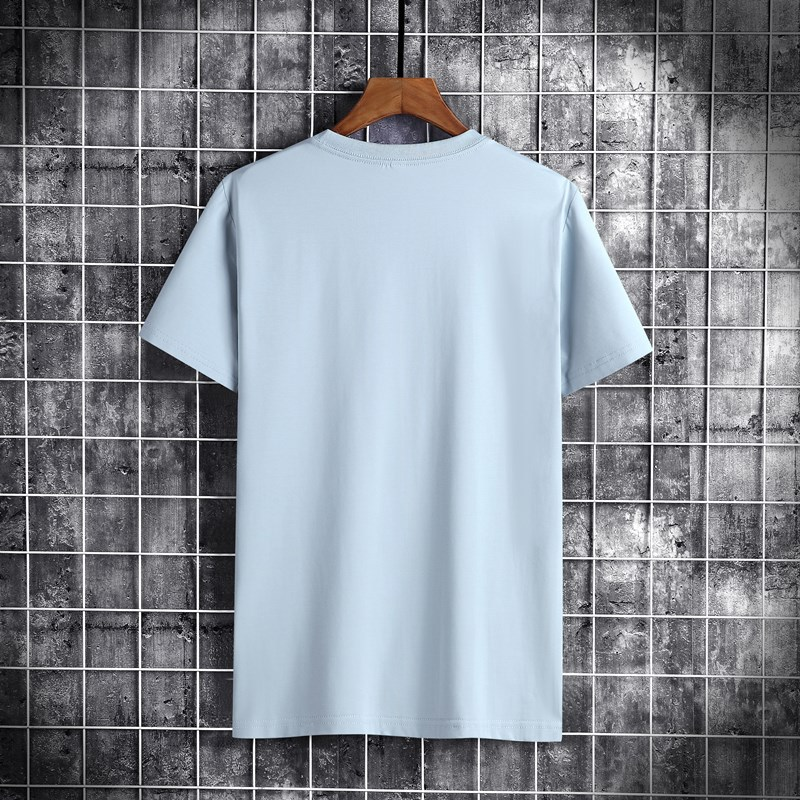 maglietta a maniche corte da uomo anchor live in cotone top base shirt ampia mezza manica versione Hong Kong personalità del marchio alla moda_voghion.com