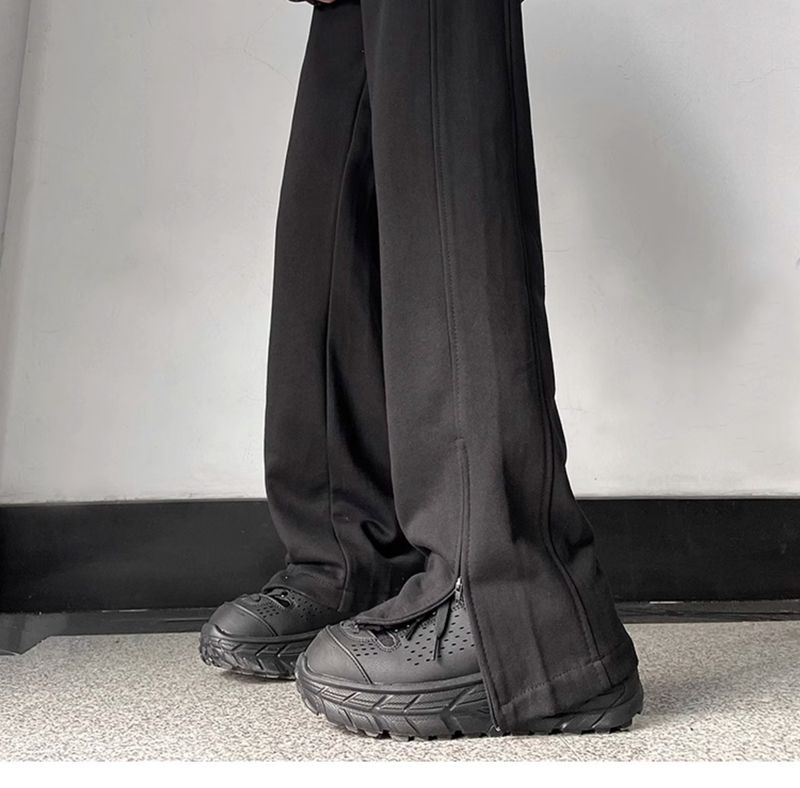 Lässige Jogginghose für Herren – Streetwear-Jogginghose mit Reißverschluss und entspannter Passform_voghion.com