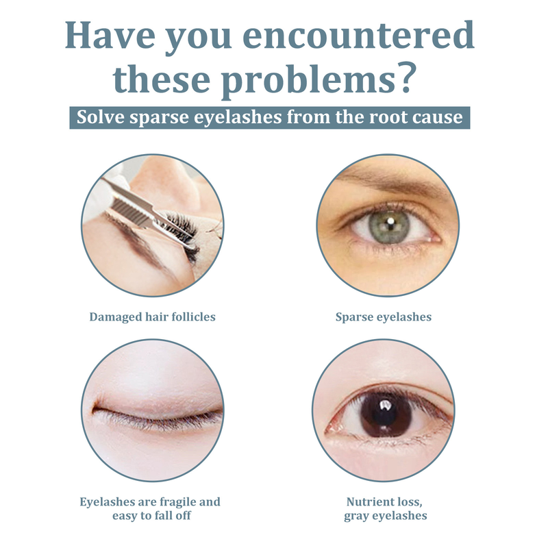 Eelhoe black curly eyelashes, eyebrows, natural beauty, solution: moisturizing, traceless, slender eyelash solution_voghion.com