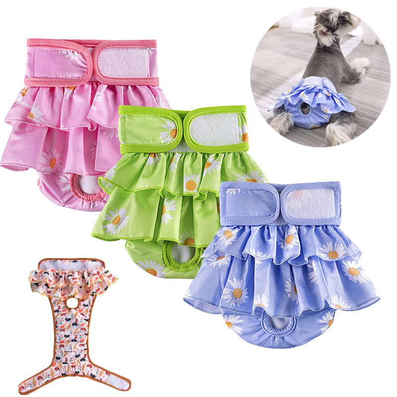 Pañal fisiológico higiénico para perros pequeños y grandes, gatos, ropa interior lavable para la menstruación, pantalones protectores para mascotas de PawParty Store_voghion.com