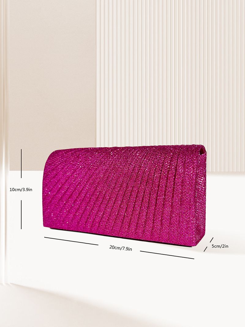 Mini borsa pieghevole da sera per feste Borsa da banchetto con polvere scintillante_voghion.com