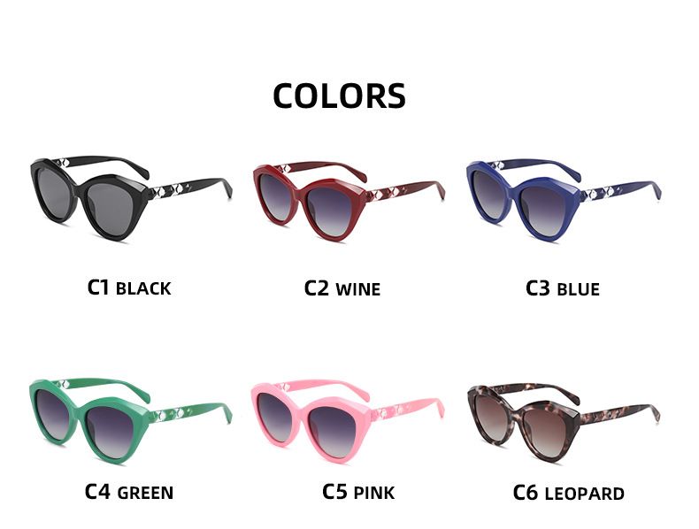 Polarisierte Cat-Eye-Sonnenbrille, diamantförmige Sonnenbrille für Damen mit High-End-Look und schmalem Gesicht, polarisierte Sonnenbrille T1260_voghion.com