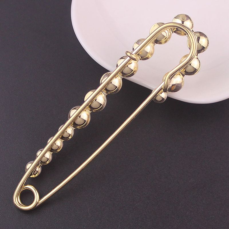 Rhinestone Pearl Simple 7.5cm Large Brooch Cardigan Scarf Decoration Women's Suit Accessory_voghion.com