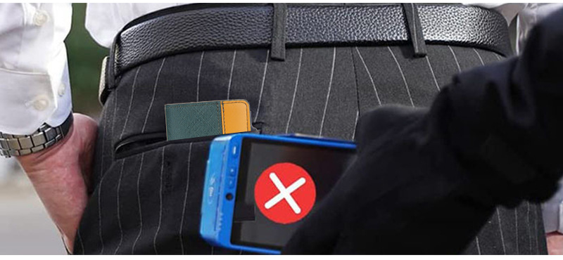 Neu Tasche Herren Baellerry Kontrast Farbe RFID Anti Magnetische Seite Push Bullet Box Neutral Karte Leder Clip_voghion.com