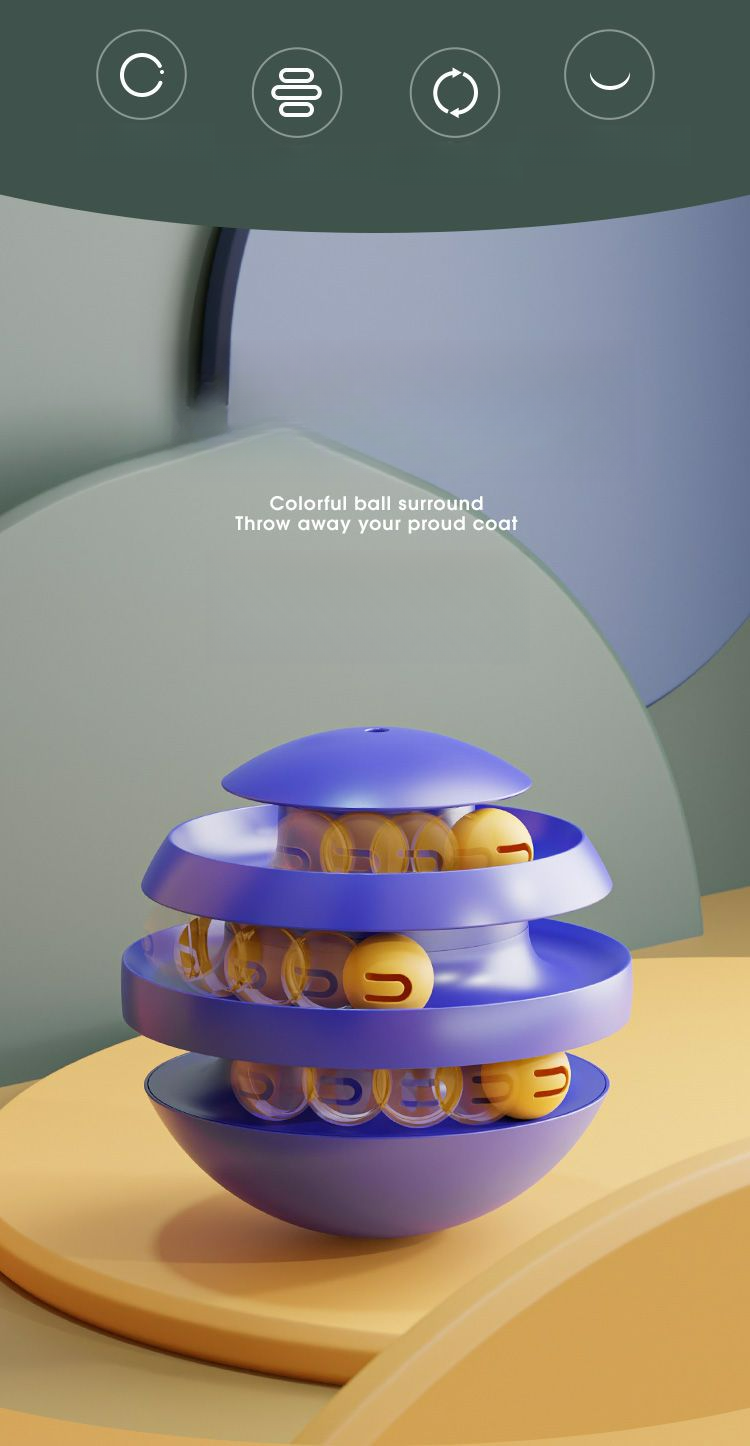 Rotating Tumbler Kitten New Cat Toy Supplies Pet_voghion.com