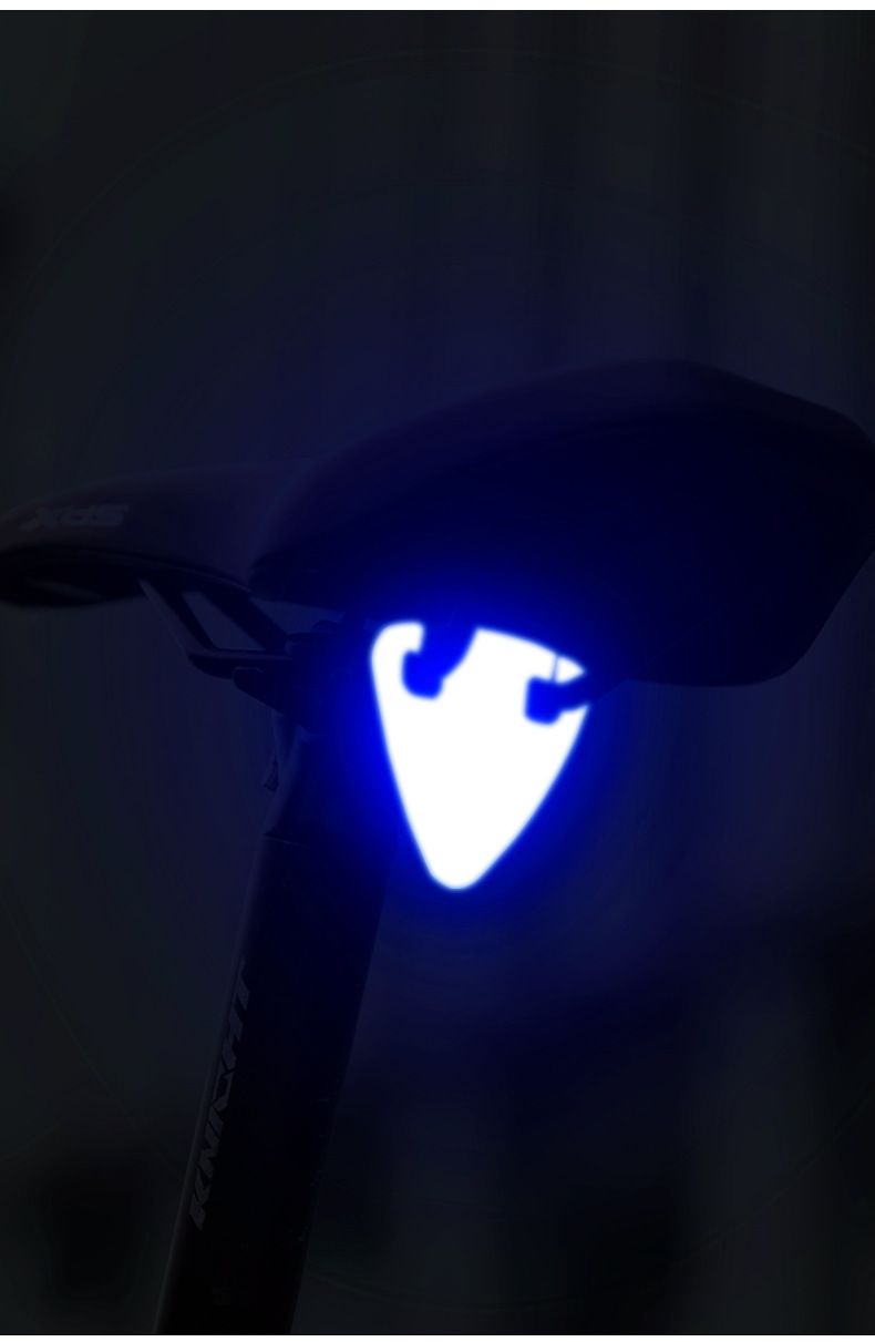 Luz trasera de bicicleta de alto brillo, sin batería, pegatina de advertencia reflectante de emergencia nocturna para ciclismo de montaña y carretera_voghion.com