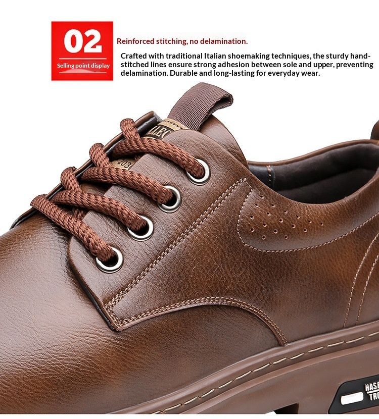 Glide Glide Leather Spring British Scarpe Derby Casual con Suola Spessa da Uomo Formali da Sposa Lavoro Stivali Martin Bassi_voghion.com