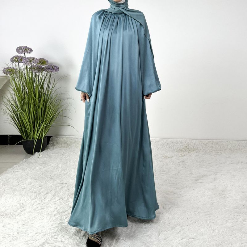 Abbigliamento da donna Nuova moda Maniche a lanterna Larghe e larghe Maniche a lanterna Abito lungo Gonna_voghion.com
