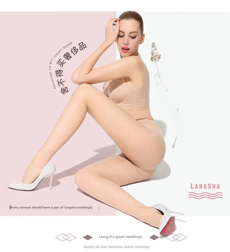 Longsha stockings pantyhose wholesale supermarket thin black silk 0D high elastic plus fat plus size stewardess tights summer_voghion.com