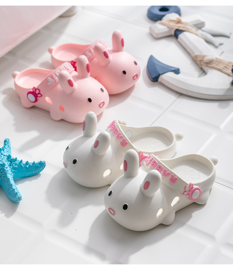 Pantofole per bambini, ragazze estive, ragazzi, scarpe con buco baotou, pantofole per bambini antiscivolo per interni genitore-figlio_voghion.com
