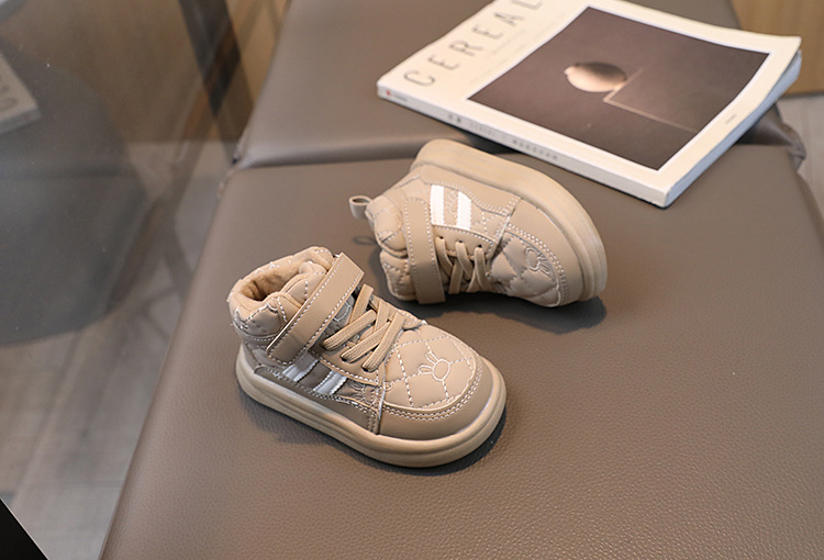 Kinderschuhe, Kinder-Sneaker, Mädchen-Schuhe, Brotschuhe, Jungen-Baby-Kinderschuhe mit Plüschbrettschuhen_voghion.com