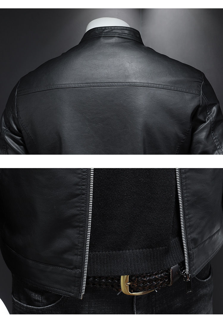 Męska kurtka skórzana Męska kurtka motocyklowa na jesień/zimę w stylu casual_voghion.com