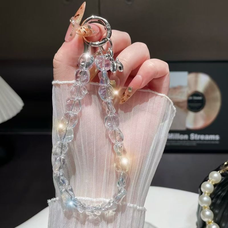 Phone Accessory Bundles & Sets Light Luxury Style Czech Crystal Stone Mobile Phone Chain Pendant Versatile Special Shaped Beaded Bracelet Lanyard_voghion.com