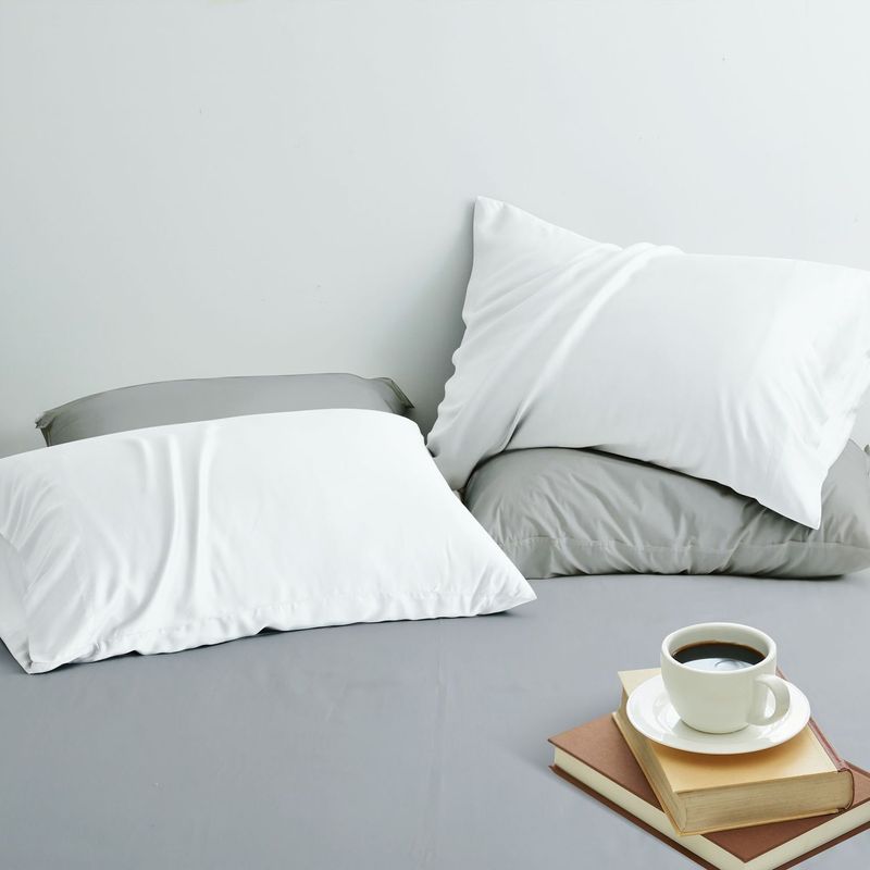 Bamboo Fiber Envelope Pillowcase Pair Cool Breathable Sweat Absorbent Hotel Linen Dedicated 48*75 Pillow Core Protective Cover_voghion.com