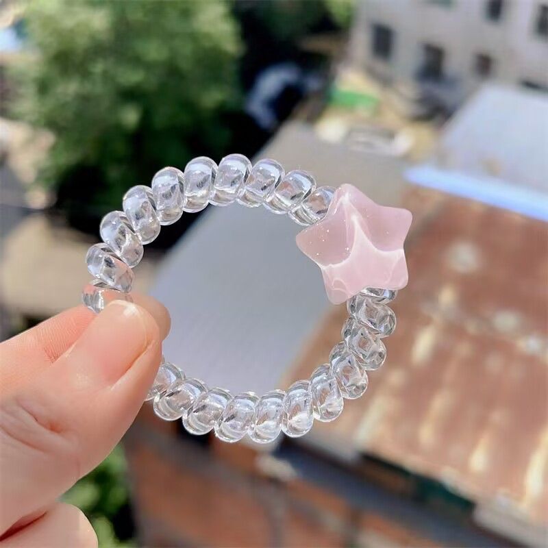 Bracciale con pentagramma a forma di stella glitterata e linea telefonica, fascia per capelli_voghion.com
