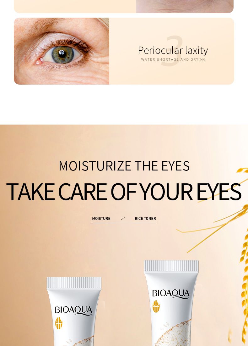 Rice Puree Cream 20g Moisturizing Area Lightening Dark Circles Eye Bags Skincare Product_voghion.com