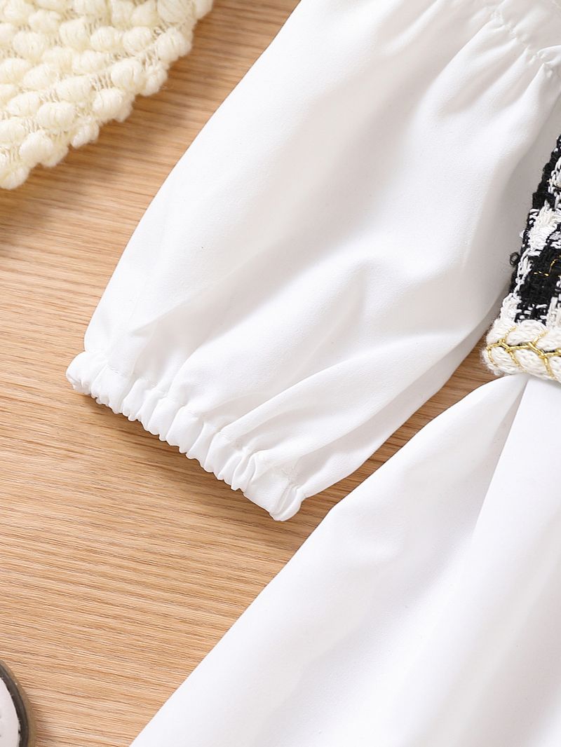 2024 Autumn Small Fragrant Style Vest Lace Collar Loose Temperament Dress without Hat_voghion.com