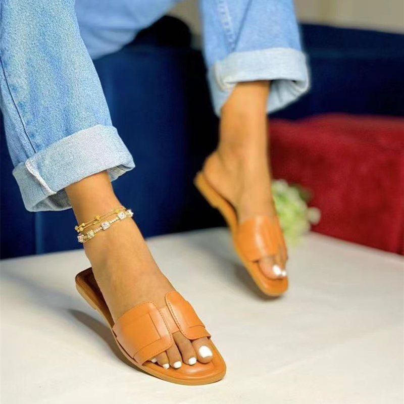 2024 New Internet Celebrity Flat For Women Sandals Slippers Ladies Slides_voghion.com