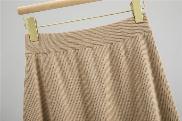 K Lazy Style Women's Knitted Suit With Sleeveless Vest, Sweater Cardigan And Skirt Set._voghion.com