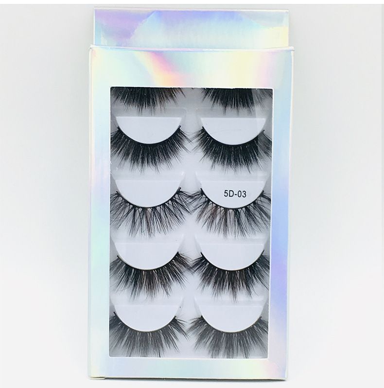 Lash extension set Laser Box 5 pairs of mixed false eyelashes Thick natural slender long eyelashes Multi-level soft false eyelashes_voghion.com