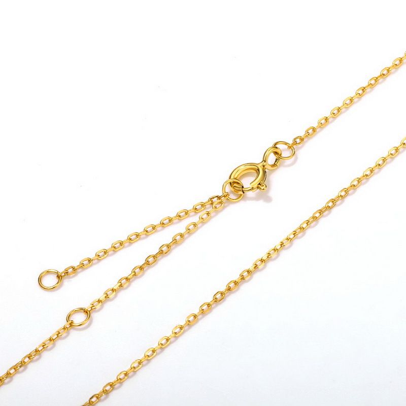 Collana in argento sterling S925 placcata in oro vero con catena a clavicola, lunghezza regolabile, ciondolo e accessori_voghion.com