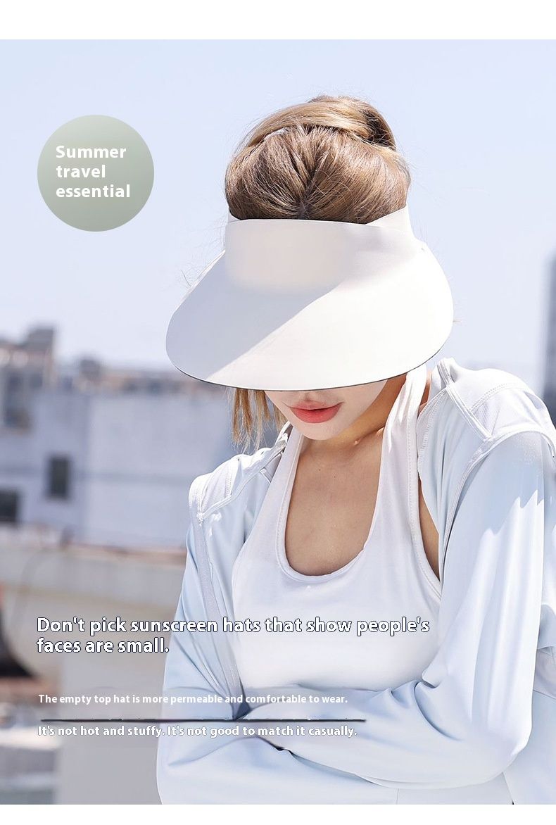 Vasaras skriešanas saules aizsargcepure, sieviešu āra sporta atvērta augšdaļa, saules aizsargcepure, 3D bezgalvas cepures tehnoloģija, bez pēdām, saules cepures tendence_voghion.com