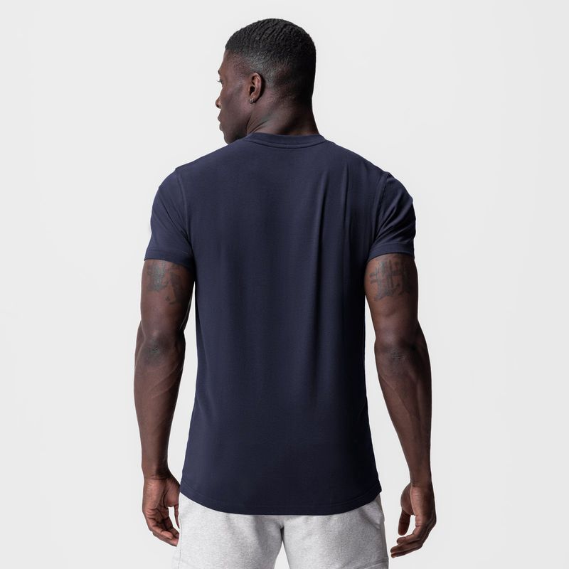 Maglietta sportiva estiva slim da uomo, a maniche corte, in cotone e poliestere elasticizzato, traspirante, con scollo rotondo, effetto ghiaccio._voghion.com