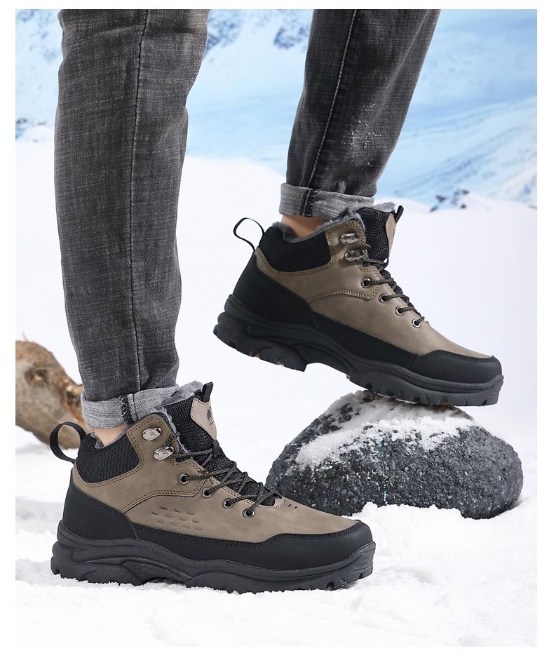 Cotton-Lined Boots Snow Boots Versatile_voghion.com