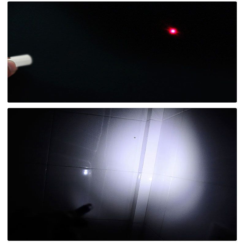 Torcia elettrica a LED a infrarossi multifunzione, scrivibile, versione a batteria, puntatore laser 3 in 1_voghion.com