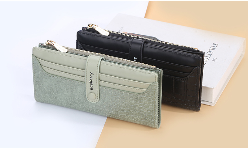 Baellerry New Women's Long Wallet Stone Pattern Multi-Card Clutch Zipper Card Holder Wholesale_voghion.com