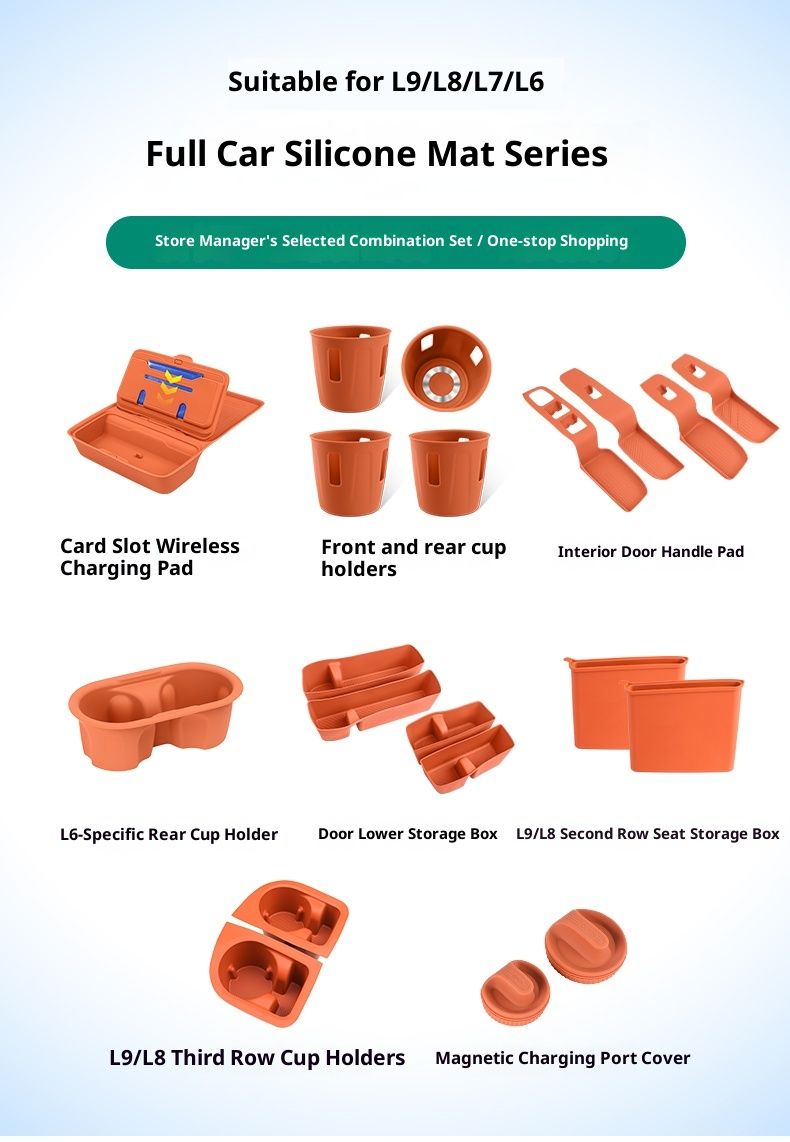 Passend für L6 L7 L8 L9 Silikonkollektion Mittelkonsolen-Getränkematte Auto-Modifikation Innenausstattung_voghion.com