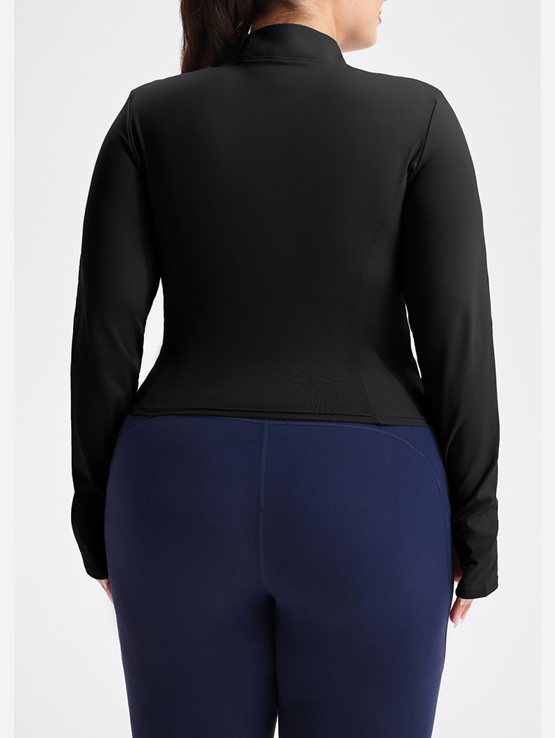 Ženska oblačila, hitro sušeča športna jakna za zaščito pred soncem, dolgi rokavi, ženska jopa z zadrgo, oprijet top, tek, fitnes, joga oblačila_voghion.com