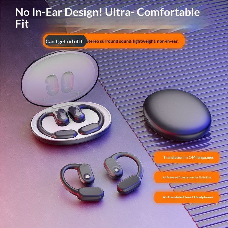 NeoGear New AI Translation OWS In-Ear Wireless Ear-Hook Open-Type Noise Cancelling Long Battery Life Bluetooth Earphones 144_voghion.com