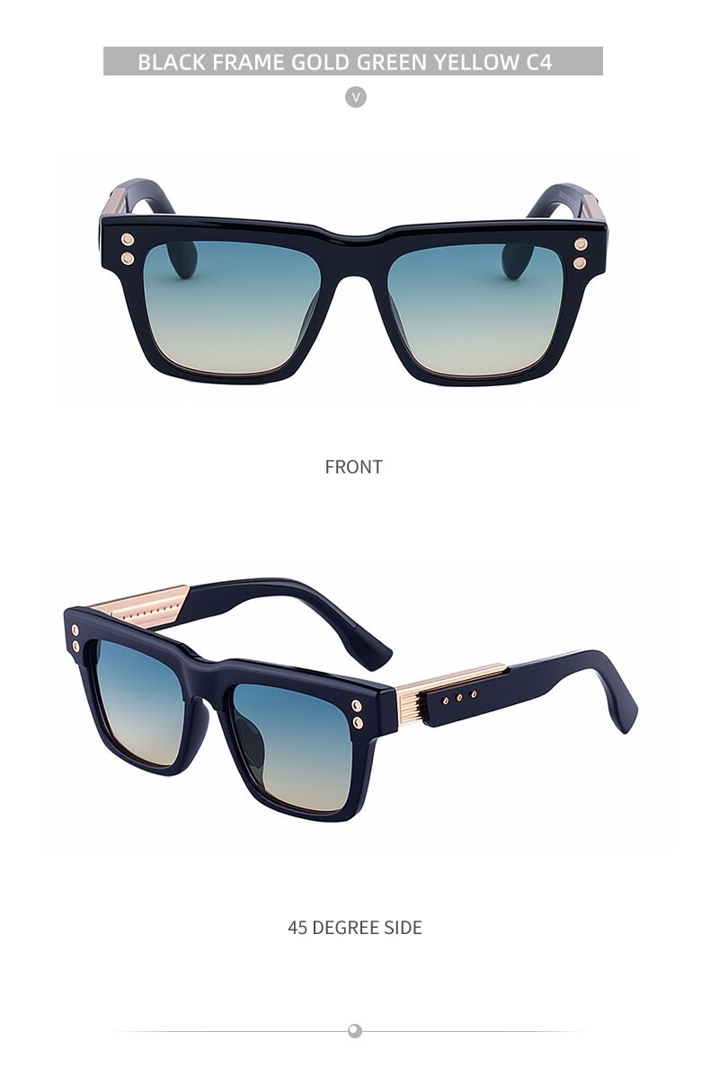 New Fashion Square Frame Sunglasses For Men Retro High End Sunglasses For Men Shades_voghion.com