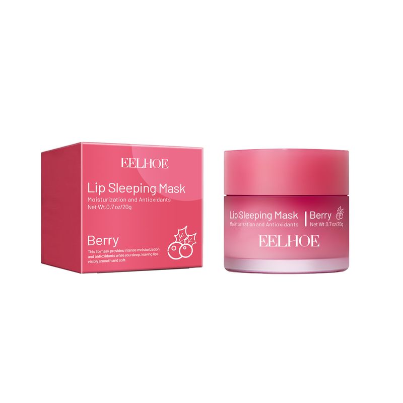 Strawberry Lip Mask Nattsömn Närande Underhåll Återfuktande Läppar Gloss Reparation Hudvårdskräm Korean Cosmetics Läppstift_voghion.com