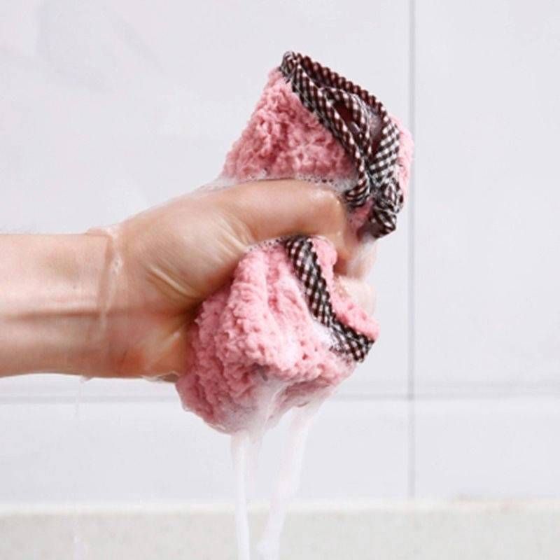 Spugna abrasiva antiaderente, anti-pelucchi, panno per piatti, speciale per la rimozione delle macchie, asciugamano assorbente per le mani, ispessito_voghion.com