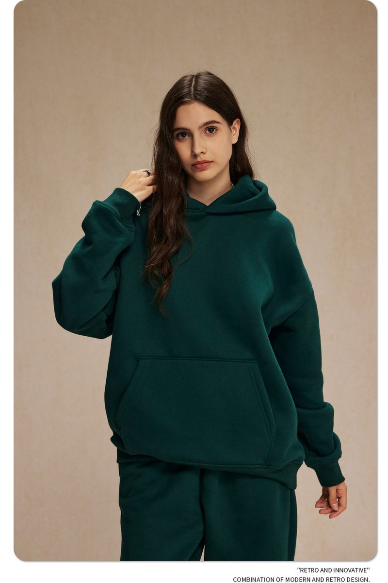Felpa con cappuccio oversize da uomo in pile con tessuto anti-pilling da 400 g/m², felpa streetwear per l'inverno (disponibile in 12 colori)_voghion.com