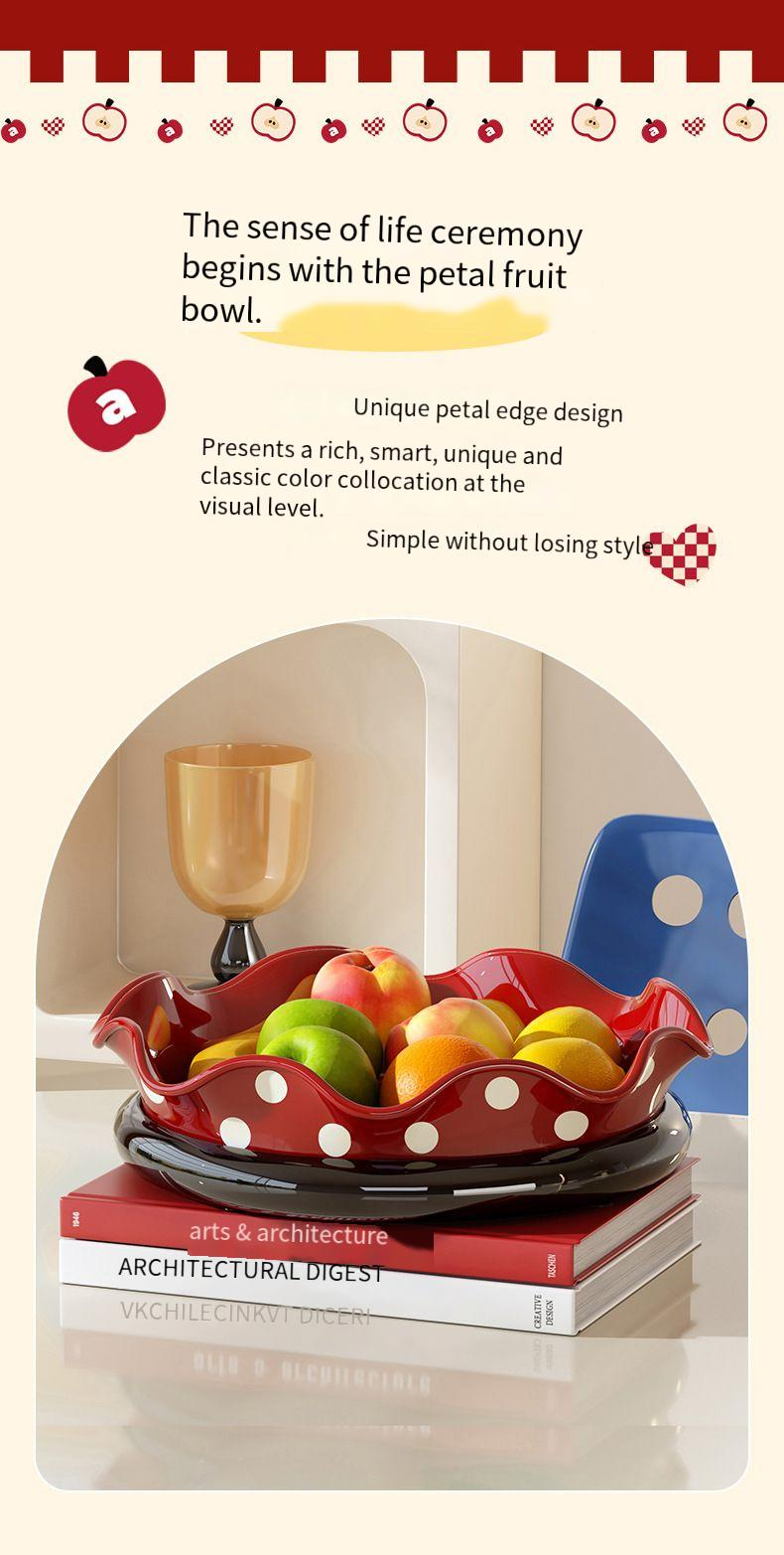 Kreativ für das Wohnzimmer zu Hause, drehbares, leichtes, luxuriöses High-End-Gefühl und Tablett mit getrockneten Früchten, Tee-Snack-Teller_voghion.com