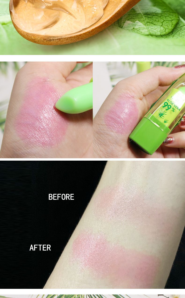 Rouge à lèvres Penifen P8067 Aloe Vera, rouge à lèvres changeant de couleur, hydratant, imperméable, antiadhésif, couleur longue tenue_voghion.com