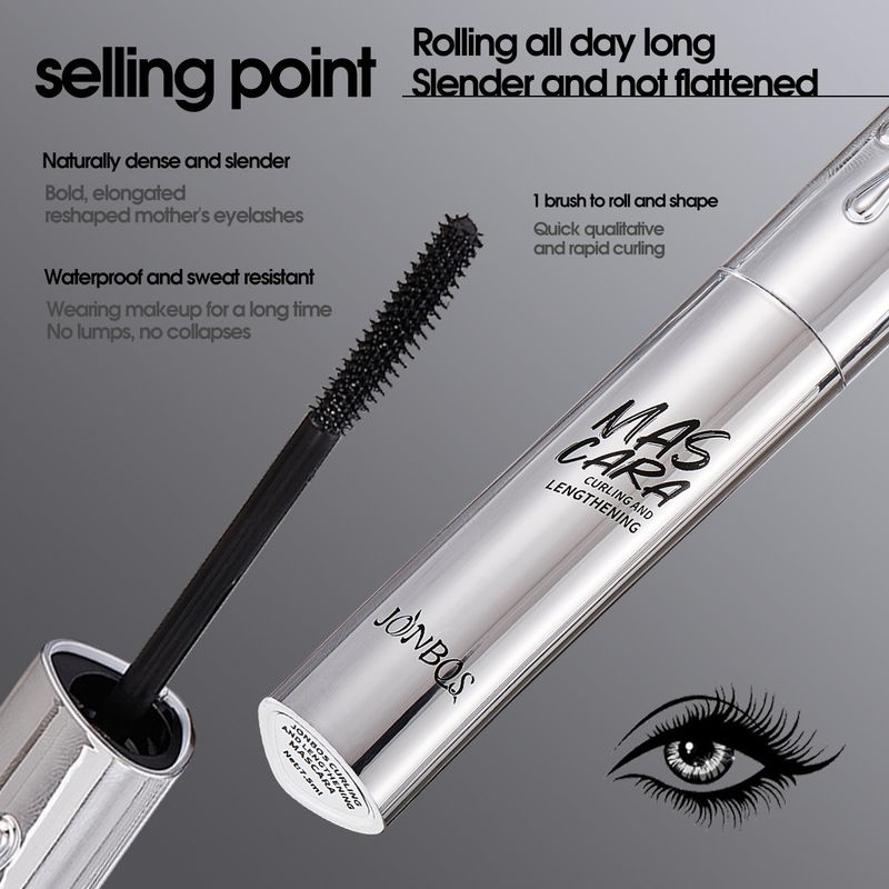 JONBOS Mascara Long Curl Natural Definition Impermeabile Anti-sudore Anti-sbavature_voghion.com
