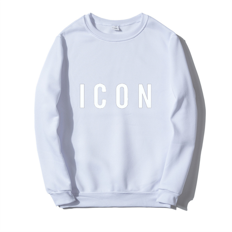 ICON Meeste 2023. aasta sügis, uus trükitud ümara kaelusega kampsun, meeste noorte trend Meeste mood vabaaja pulloverid_voghion.com